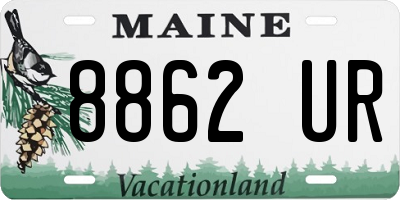 ME license plate 8862UR