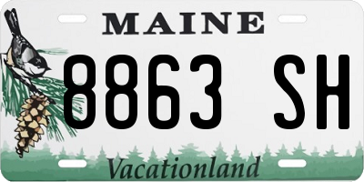 ME license plate 8863SH