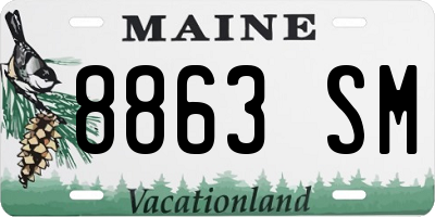 ME license plate 8863SM
