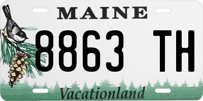 ME license plate 8863TH