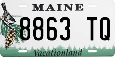 ME license plate 8863TQ