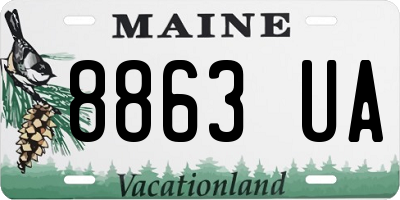 ME license plate 8863UA