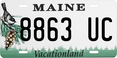 ME license plate 8863UC