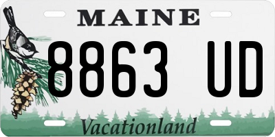 ME license plate 8863UD