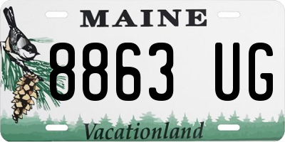 ME license plate 8863UG