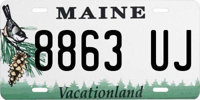 ME license plate 8863UJ