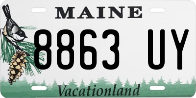 ME license plate 8863UY