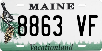 ME license plate 8863VF
