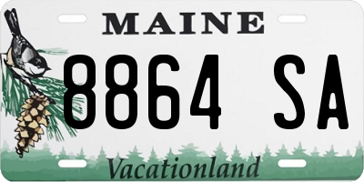 ME license plate 8864SA