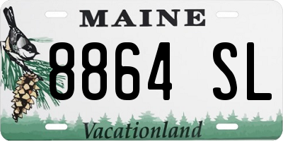 ME license plate 8864SL