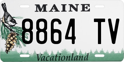ME license plate 8864TV