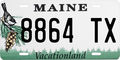 ME license plate 8864TX