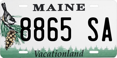 ME license plate 8865SA