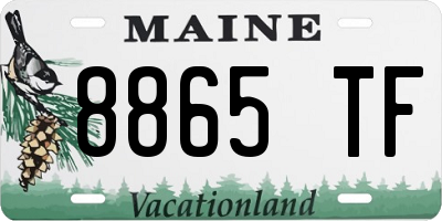 ME license plate 8865TF