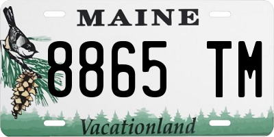ME license plate 8865TM