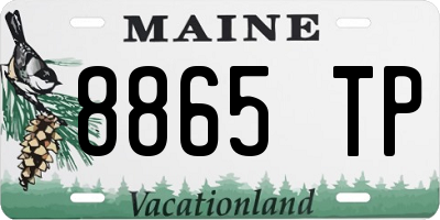 ME license plate 8865TP