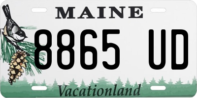 ME license plate 8865UD