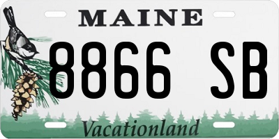 ME license plate 8866SB