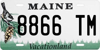 ME license plate 8866TM