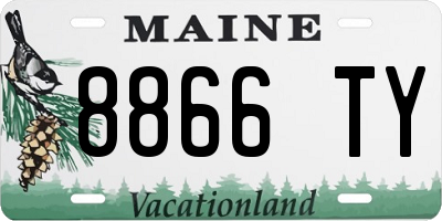 ME license plate 8866TY