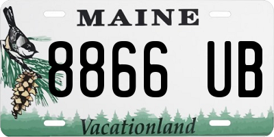ME license plate 8866UB
