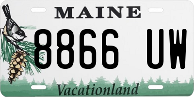 ME license plate 8866UW