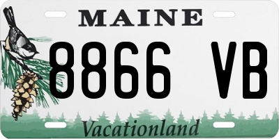 ME license plate 8866VB