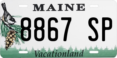 ME license plate 8867SP
