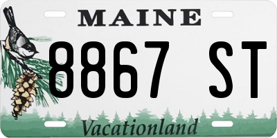 ME license plate 8867ST