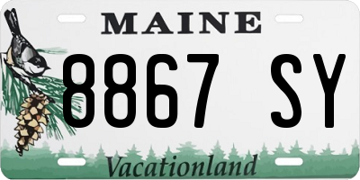 ME license plate 8867SY