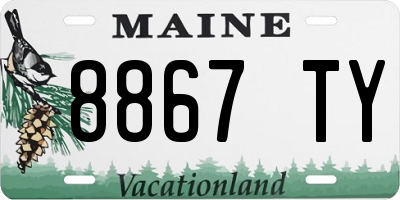 ME license plate 8867TY