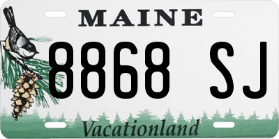 ME license plate 8868SJ