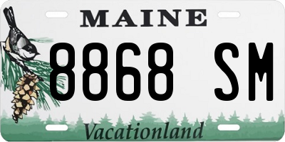 ME license plate 8868SM