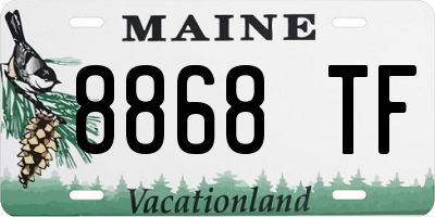 ME license plate 8868TF