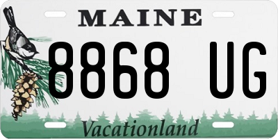 ME license plate 8868UG