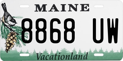 ME license plate 8868UW