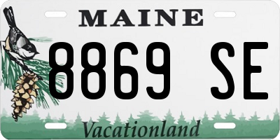 ME license plate 8869SE