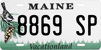 ME license plate 8869SP