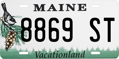 ME license plate 8869ST