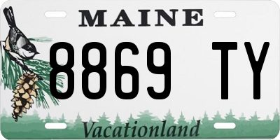 ME license plate 8869TY