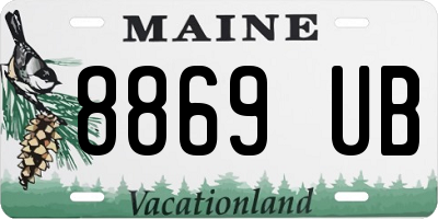 ME license plate 8869UB