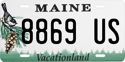 ME license plate 8869US