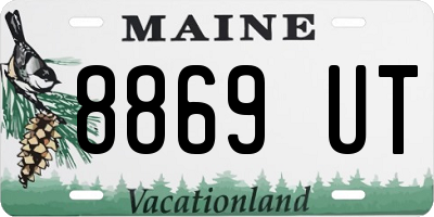 ME license plate 8869UT