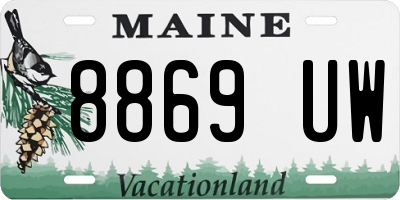 ME license plate 8869UW