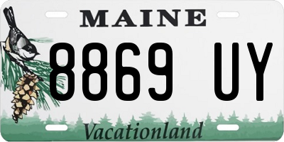 ME license plate 8869UY