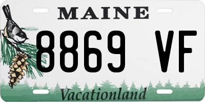 ME license plate 8869VF
