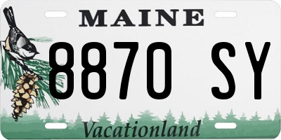 ME license plate 8870SY