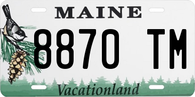 ME license plate 8870TM