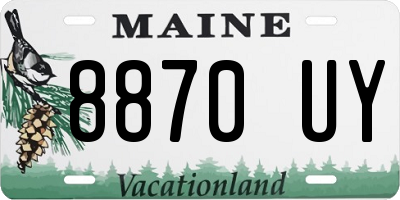 ME license plate 8870UY