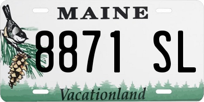 ME license plate 8871SL